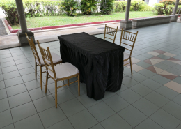 Tiffany chair with rectangle table