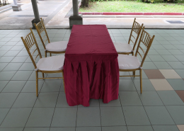 Tiffany chair with rectangle table red