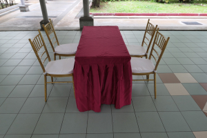 Tiffany chair with rectangle table red