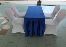 cushion chair with rectangle table