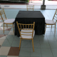 tiffany chair pair with black cloth square table