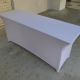 Rectangle table with white spandex top view 2