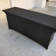 Rectangle table with black spandex top view