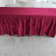 Rectangle table with red skirting top view