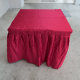 Red table cloth for square table