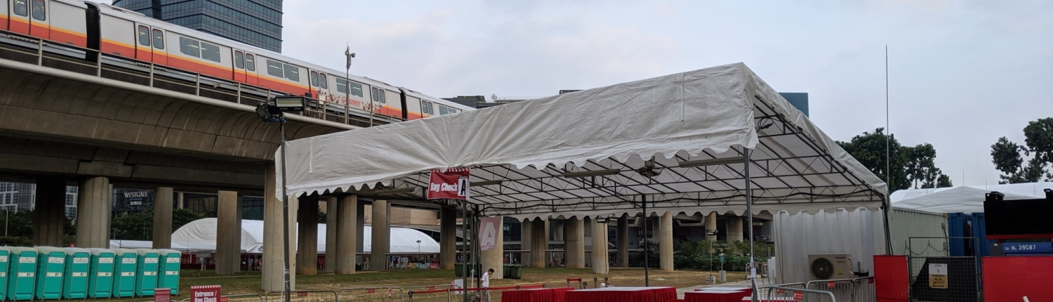 Single Slope Tent For Lunch Event