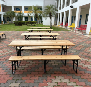 school event picnic benches