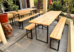 Picnic table set for home parties