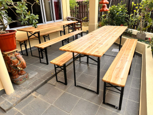 Picnic table set for home parties