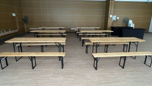 Company annual function for appreciation using picnic bench set