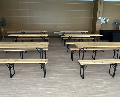 Company annual function for appreciation using picnic bench set