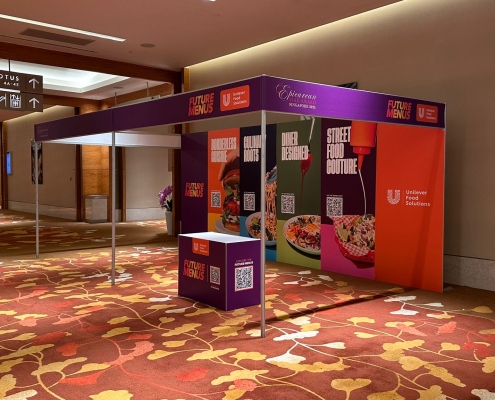 6m x 3m booth front view