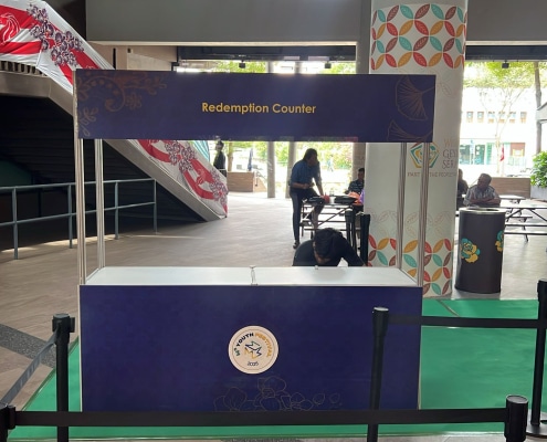 dobule counter with all around design front view