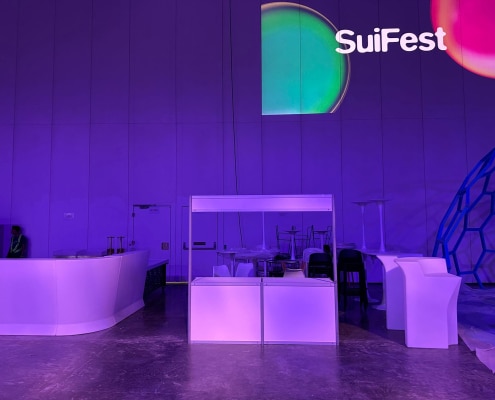 double counters at exhibiton